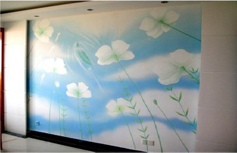 高安画墙绘怎么画好白云的蓬松感？