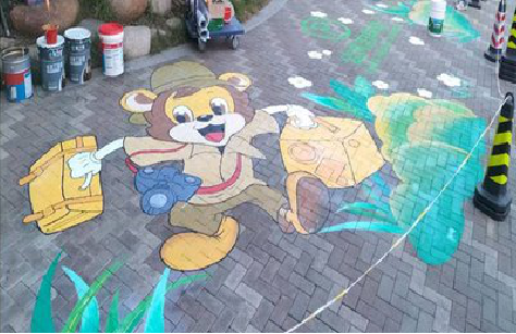 高安夏季画地面彩绘会遇到的问题