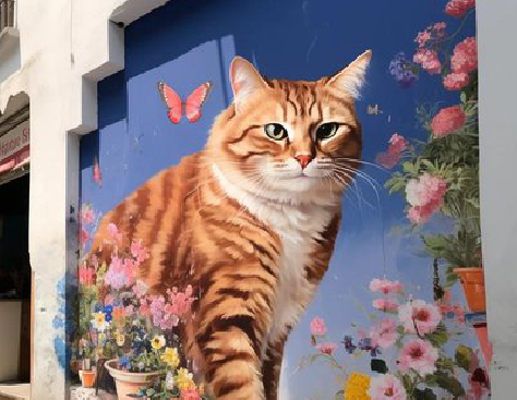 高安自己绘制有个性的手绘墙