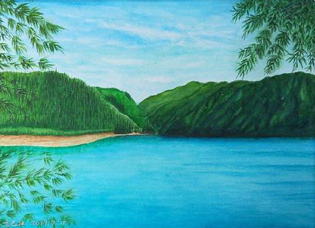 高安在墙绘中，如何绘画绿水青山？