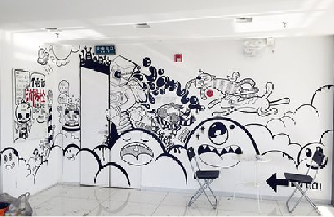 高安手绘墙并非传统涂鸦。