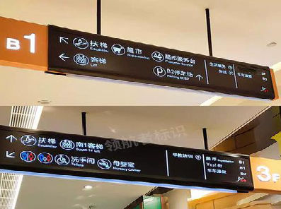 高安如何通过商场标识牌引导客流分布？